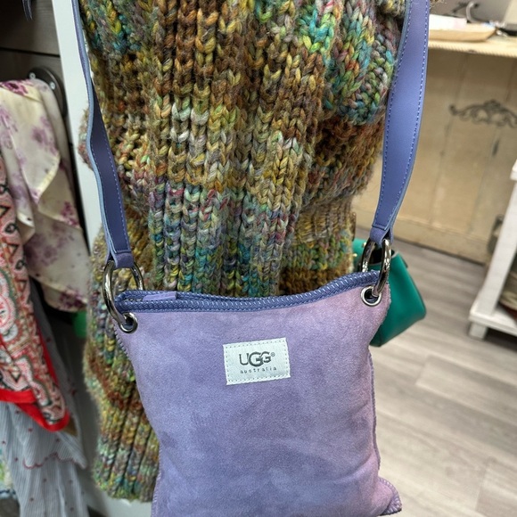 UGG Purple Suede Crossbody Bag - Picture 3 of 9